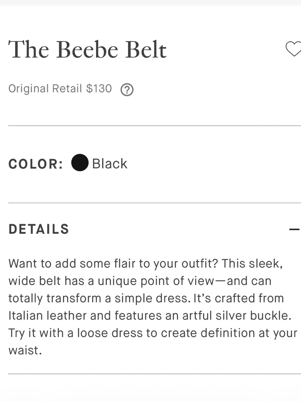 MM Lafleur The Beebe Belt in Black